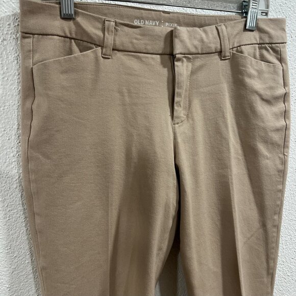 Old Navy Pixie Pants Casual Chino Mid-Rise Women's Size 8 Stretch Beige - Picture 3 of 10